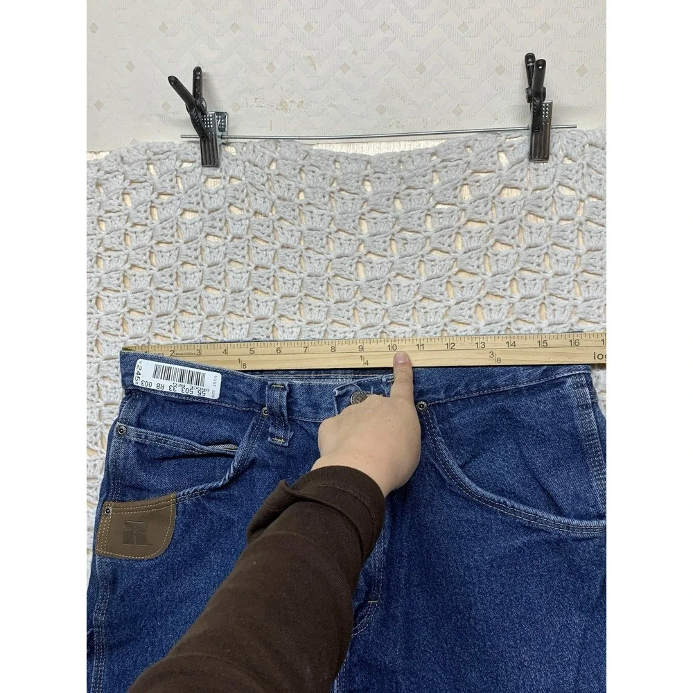 Wrangler Riggs‎ Durashield Jeans Mens Carpenter 32x32 Fits 31x31 Blue Denim Work
